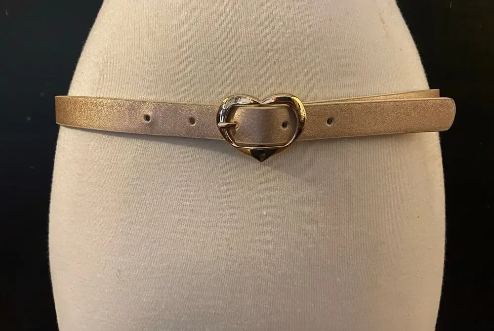 GAP Skinny Metallic Rose Gold Belt sz XL